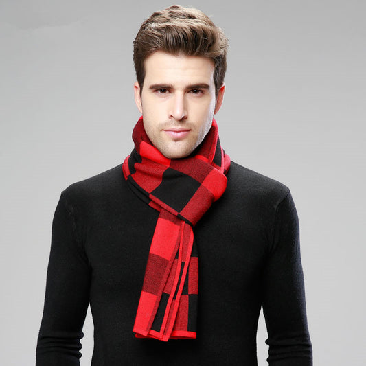 Bufanda de Cachemira a Cuadros Británicos para Hombre - Elegancia y Calidez