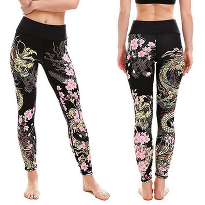 Leggings de Yoga y Running con Estampado Explosivo - Image 3