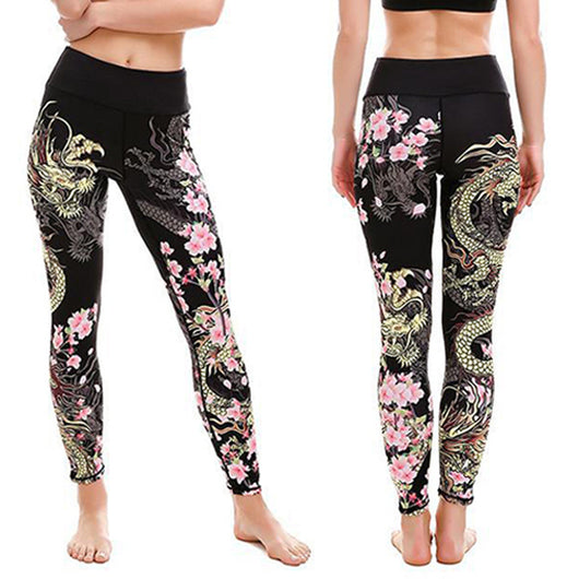 Leggings de Yoga y Running con Estampado Explosivo - Image 3