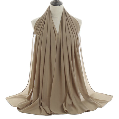 Hijab Chiffón Perlado Monocromático 70x180cm - Image 62