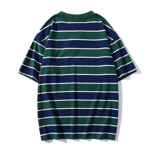 Camiseta Hombre Rayas Manga Corta - Comodidad de Verano - Image 2