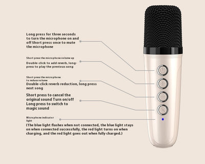 Micrófono Karaoke Doble con Parlante para Interiores y Exteriores - Image 18