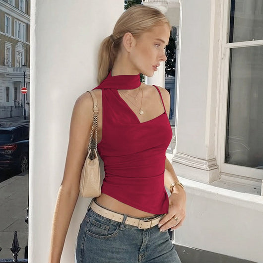 Blusa Camisola Asimétrica de Tirante Único - Diseño Fluido y Elegante - Image 16