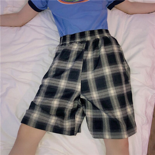 Pantalones Cortos Holgados Harajuku Coreanos de Cintura Alta para Hombre y Mujer - Image 4