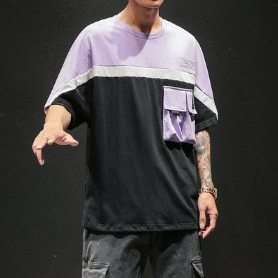 Blusa con Mangas Caídas y Bloques de Color - Image 3