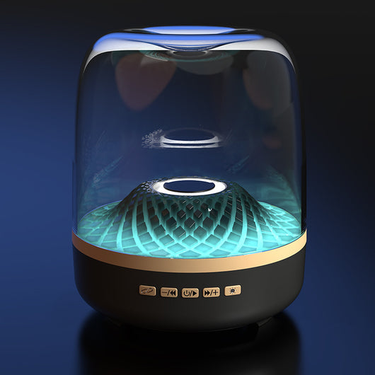 Subwoofer de Escritorio Bluetooth Negro y Oro - Image 4