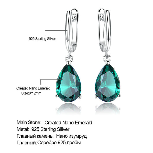 Aretes Esmeralda Verde Elegantes - Image 3