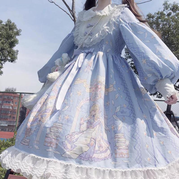 Blusa Lolita Manga Larga con Alas de Ángel para Estudiantes