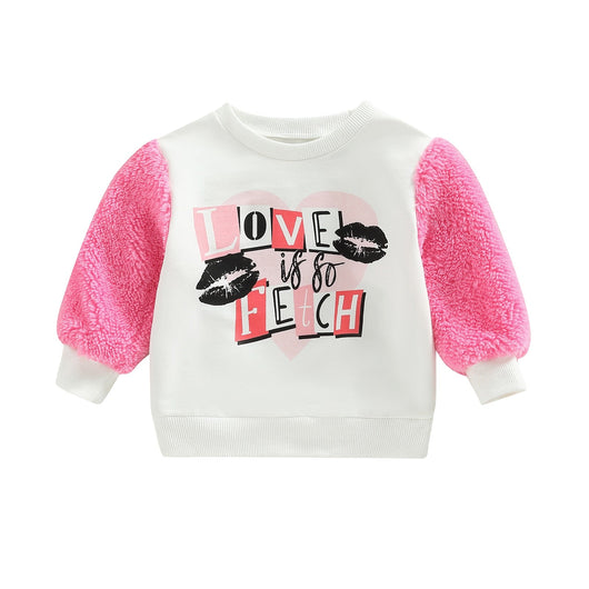 Camiseta Manga Larga Niña Algodón Estampado Letras Blancas con Pelaje - Image 8