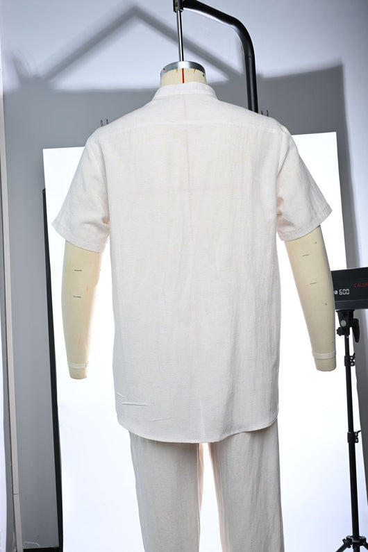 Conjunto Ejecutivo: Camisa Cuello Alto Transpirable y Pantalón Holgado - Image 20