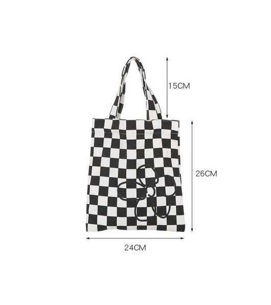 Bolso de Mano Pequeño Canvas Blanco y Negro - Diseño Moderno para Mujer - Image 7