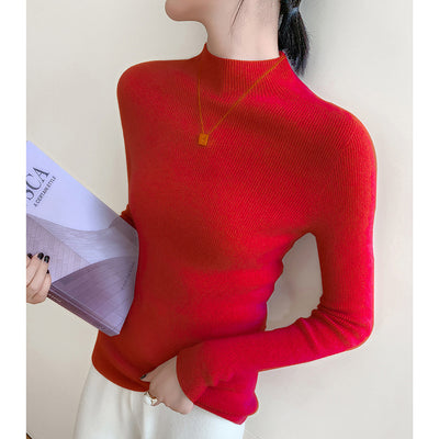 Polera Cuello Alto Cachemir Ajustada - Elegancia Minimalista para Otoño e Invierno - Image 11