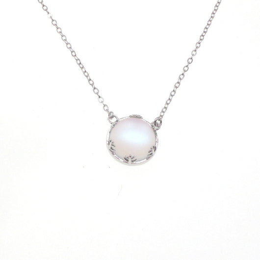 Collar de Plata 925 con Piedra Luna y Colgante Rama - Image 5