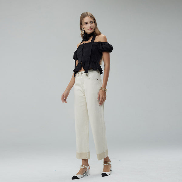Pantalones Anchos Cropped para Mujer - Estilo Moderno y Versátil