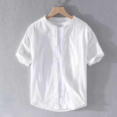 Camisa de Lino Japonés para Hombre Cuello Alto - Image 16