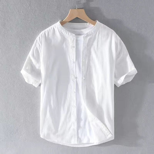 Camisa de Lino Japonés para Hombre Cuello Alto - Image 16