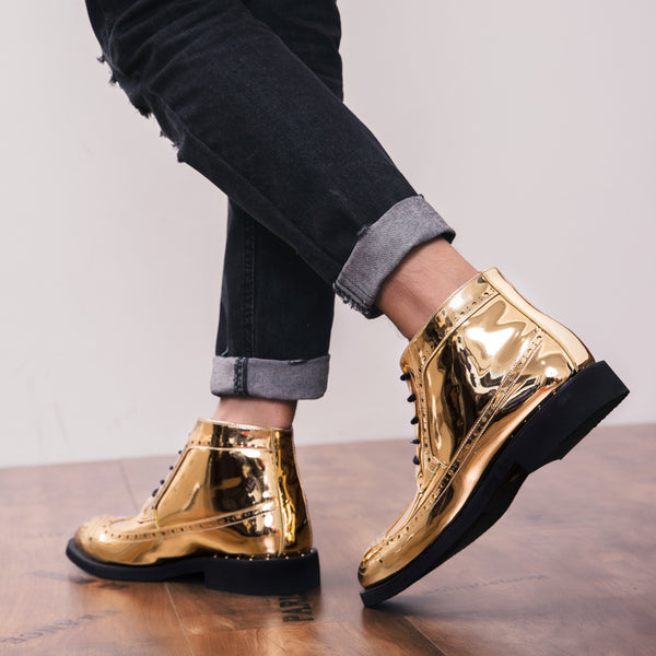 Botas de Cuero Brillante