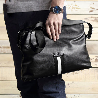 Bolsa Mensajero de Cuero Resistente para Hombre - Estilo Ejecutivo