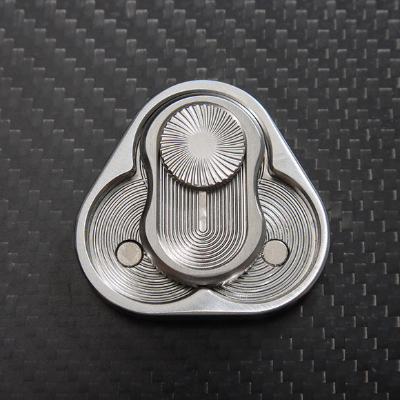 Juguete Antiestrés Giratorio de Acero Inoxidable - Fidget Push Card
