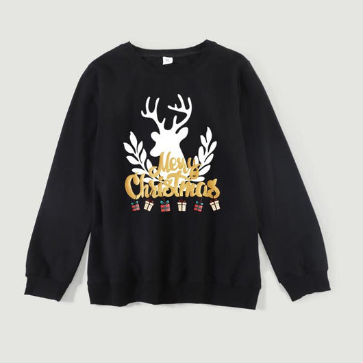 Family matching white long-sleeve crew neck tops with a cute snowman face print, featuring black eyes, an orange carrot nose, and a dotted smile. One adult top - Image 15
