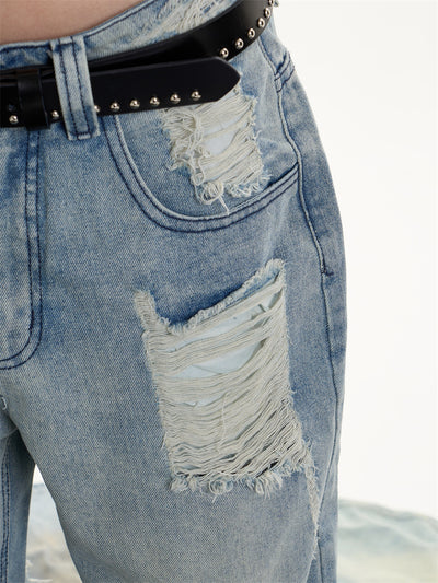 Jeans Vintage Rotos Cintura Alta Mujer Efecto Desgastado - Image 13