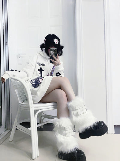 Calcetines Punk Harajuku Milenio con Hebillas de Cuero - Image 3