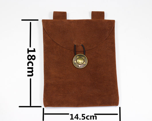 Bolso Medieval Renacentista en Gamuza Negra - Image 13