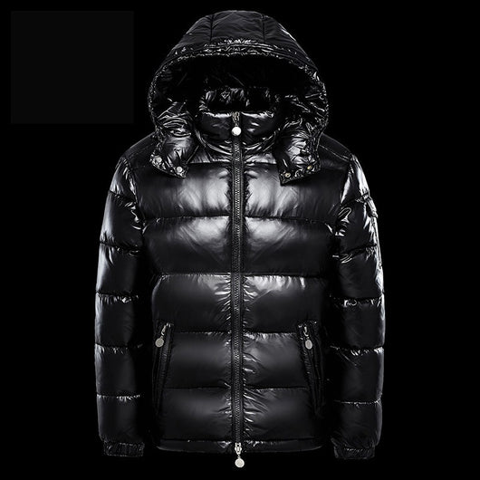 Abrigo Corto Brillante Acolchado para Hombre - Chaqueta de Plumón Térmico - Image 12