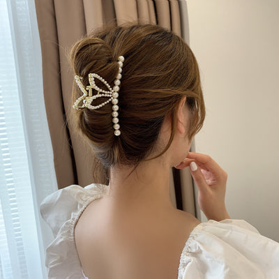 Clip de Orejas de Conejo Perla - Accesorio Grande para Cabello - Image 6
