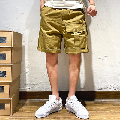Pantalones Cortos Cargo de Algodón Sueltos y Ligeros para Hombre - Image 12