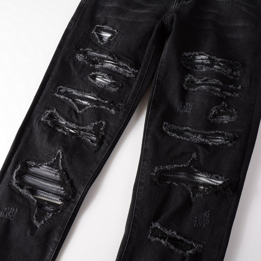 Jeans Slim Fit Elásticos Grises y Blancos para Hombre - Image 11