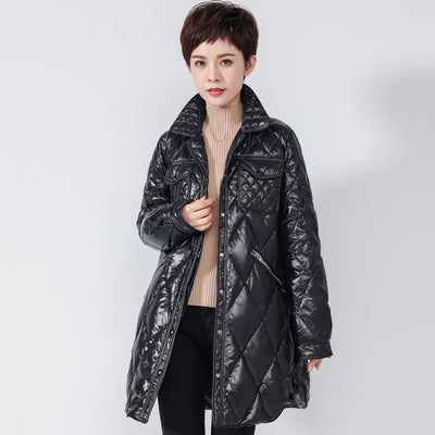 Chaqueta Acolchada de Plumón de Pato Blanco Ligera y Cálida - Image 8