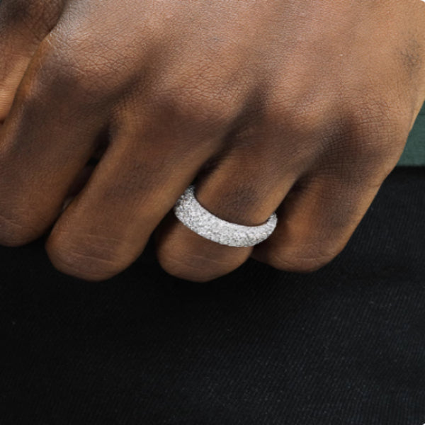 Juego de Anillos de Diamante Hip-hop para Hombre - Diseño Exclusivo
