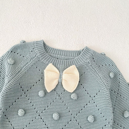 Blusa Infantil de Algodón con Moño y Mangas Largas - Image 8
