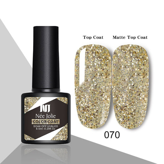 Esmalte de Uñas Gel Rojo Navideño con Brillo Reflectante UV - Image 83