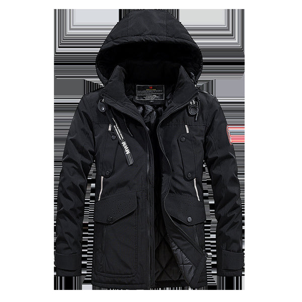 Abrigo de Invierno para Hombre con Cuello de Pelaje - Algodón Grueso y Cálido
