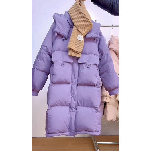 Chaqueta Acolchada de Plumón para Mujer Estilo Coreano Invierno - Image 5