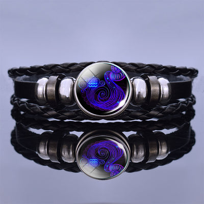 Pulsera de Pareja Constelaciones Luminosas - Cuero Negro - Image 26