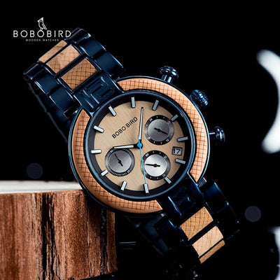 Reloj de Negocios BOBOBIRD con Esfera Luminosa para Hombre - Image 5