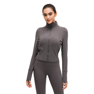 Chaqueta Deportiva para Yoga con Cuello Alto y Manga Larga - Image 5