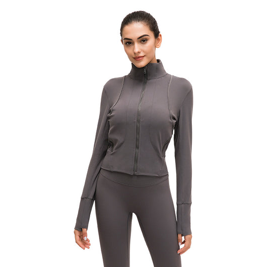 Chaqueta Deportiva para Yoga con Cuello Alto y Manga Larga - Image 5