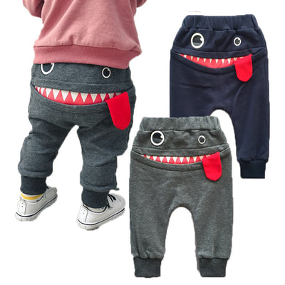 Pantalones Harem Infantiles con Estampado de Gatos para Otoño