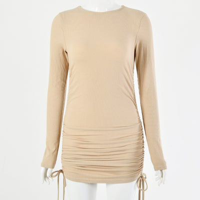 Vestido Largo de Manga Larga con Cordones Ajustables - Image 15