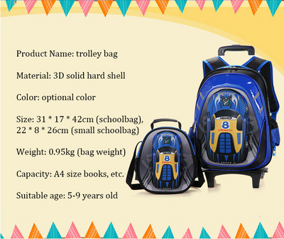 Mochila Escolar Desmontable con Ruedas para Hombre - Image 12