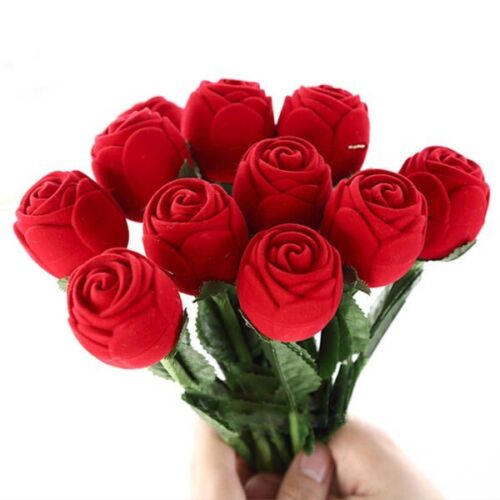 Anillo Rosa Roja Romántico en Caja de Regalo para Aniversario, Boda y Propuesta - Image 4