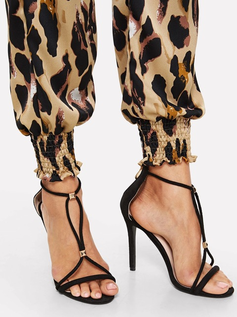 Pantalones de Cintura Elástica con Estampado