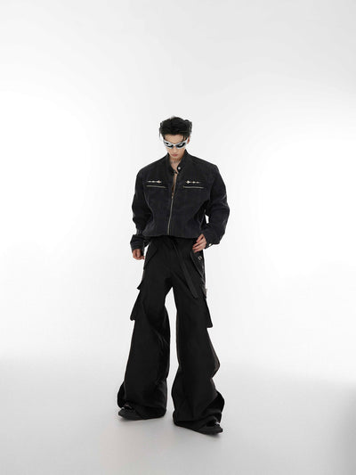 Chaqueta de Diseño Metalizado sin Cuello para Hombre - Image 13