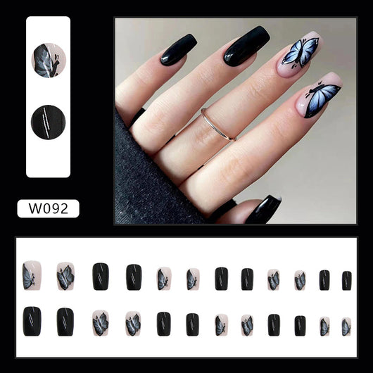 Calcomanías de Uñas Mariposa Negra Misteriosa - Image 10
