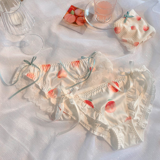 Conjunto de Ropa Interior para Parejas Sabor Durazno - Algodón Seda Fría Verano - Image 12