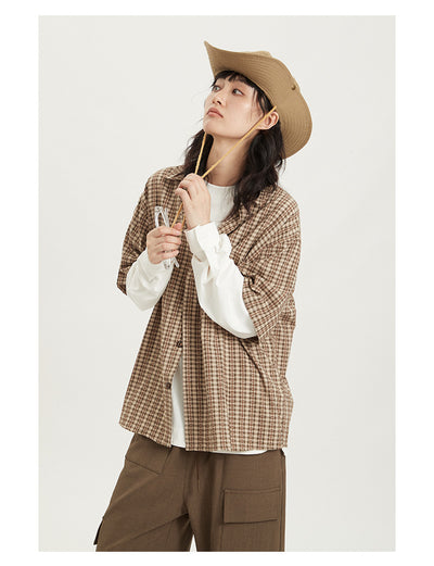 Camisa Retro Japonesa a Rayas - Estilo Preppy Holgado de Manga Corta - Image 16